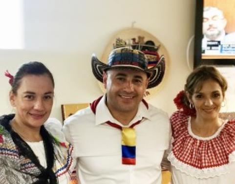 Ms. Bibi Aponte, MAJ Alex Mora and his dance partner represent Colombia.